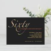 60歳の誕生日招待状 招待状 (スタンド正面)