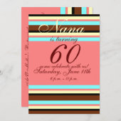 60歳の誕生日招待状 招待状 (正面/裏面)