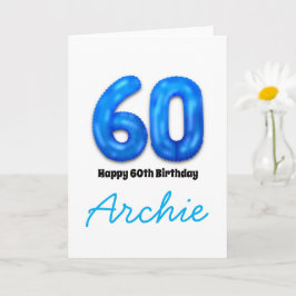 60歳の誕生日数字バルーンカード カード