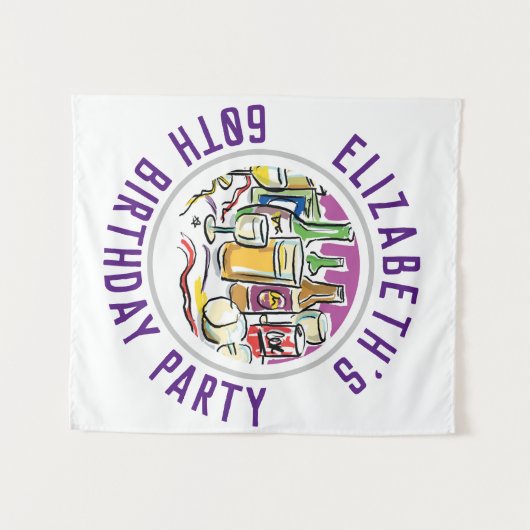 60歳の誕生日記念タペストリー タペストリー (正面(横))