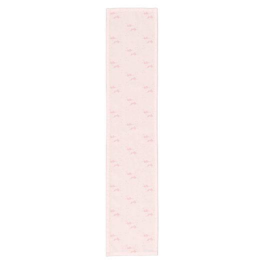 60歳の誕生日赤面ピンクこんにちは60歳 ショートテーブルランナー (正面)