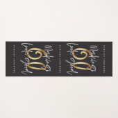 60歳の誕生日金ゴールドと黒いシッモダンク ヨガマット (正面(横))