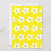 60歳の誕生日黄色シンプルなデイジーゴールドマイルストーン 招待状 (裏面)