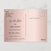 60歳の誕生日60バラ金ゴールドダイヤモンドは日付を保存 ポストカード (裏面)