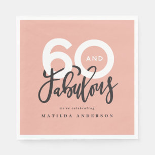 60歳の誕生日60歳が良いモダン スタンダードランチョンナプキン