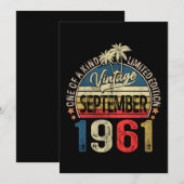 60歳の誕生日 おしゃれ メンズ レディース 招待状 (正面/裏面)