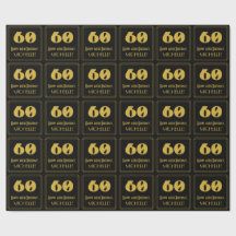 60歳の誕生日 - アートデコ風の「60」＆名前