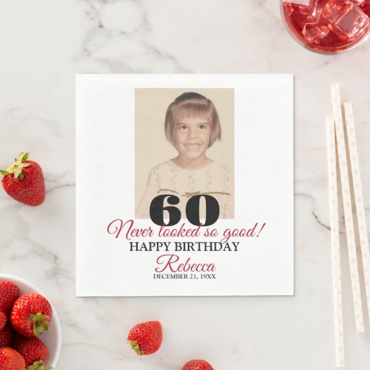 60歳の誕生日 スタンダードランチョンナプキン (インサイチュ)