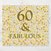 60歳の誕生日 スパークリングワインラベル (シングルラベル)