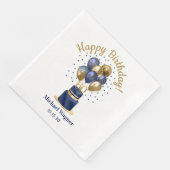 60歳の誕生日 ネイビーブルーのバルーンケーキ (コーナー)