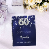 60歳の誕生日　ネイビーブルー　銀の星 ノートブック