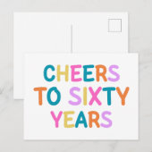 60歳の誕生日 ポストカード (正面/裏面)
