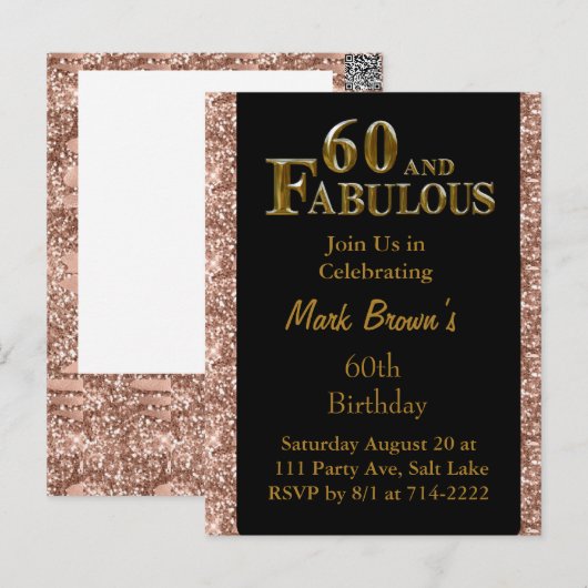 60歳の誕生日 ポストカード (正面/裏面)