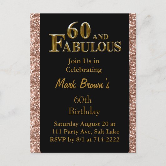 60歳の誕生日 ポストカード (正面)