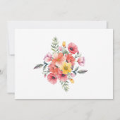 60歳の誕生日 ポピー 春の花の写真 招待状 (裏面)