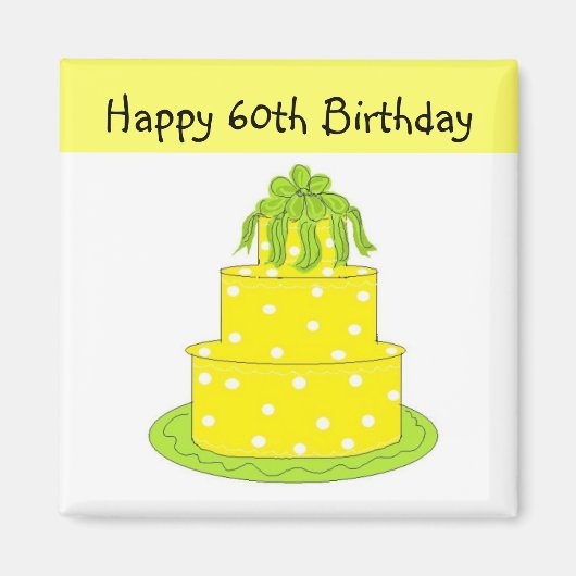 60歳の誕生日 マグネット (正面)