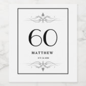 60歳の誕生日 ワインラベル (シングルラベル)