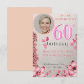 60歳の誕生日 招待状 (正面/裏面)