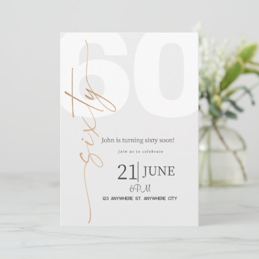 60歳の誕生日 招待状 (スタンド正面)