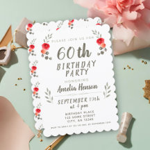 60歳の誕生日 水彩ローズ ツイグ フラワーリング