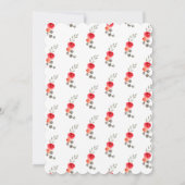 60歳の誕生日 水彩ローズ ツイグ フラワーリング 招待状 (裏面)