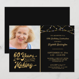 60歳の誕生日　積み重ねてきた60年 ストリングライト 招待状