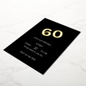 60歳の誕生日 箔招待状 (回転した状態)