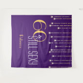 60歳の誕生日 紫金 フォトブース 背景 タペストリー (正面(横))