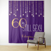 60歳の誕生日 紫金 フォトブース 背景 タペストリー (インサイチュ)