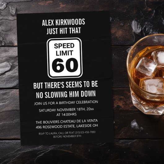 60歳の誕生日 速度制限60 パーティー 招待状