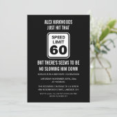60歳の誕生日 速度制限60 パーティー 招待状 (スタンド正面)
