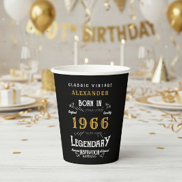 60歳の誕生日 1966年 レジェンダリーレトロ 紙コップ