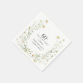 60歳の誕生日　4月の誕生花はデイジー スタンダードカクテルナプキン (角)