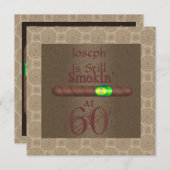 60歳の誕生日 cigar 招待状 (正面/裏面)