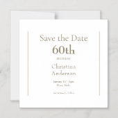 60歳の誕生日Save the Date マグネット招待状 (正面)