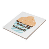 60歳はTシャツとギフトが大好き タイル (側面)