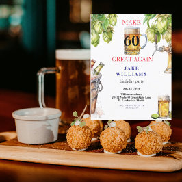 60歳をすばらしいものにしよう ビール 誕生日パーティー ポストカード