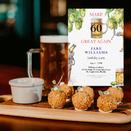 60歳をすばらしいものにしよう ビール 誕生日パーティー 招待状