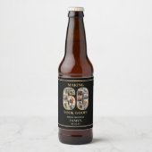 60歳をステキに見せる誕生日フォト ビールラベル (正面)