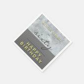 60歳エレガントの誕生日パーティー スタンダードカクテルナプキン (角)