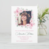 60歳エレガントの誕生日招待状写真保 招待状 (スタンド正面)