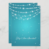 60歳エレガント誕生パーティきらめくーChain Blue 招待状 (正面/裏面)