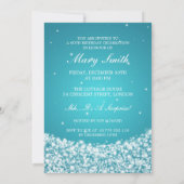 60歳エレガント誕生パーティーのスタースパークルブルー 招待状 (裏面)