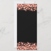 60歳エレガント誕生日パーティプログラムバラ金ゴールド 招待状 (裏面)