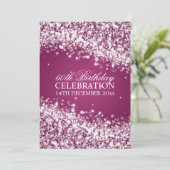 60歳エレガント誕生日パーティーきらめくWave Berry 招待状 (スタンド正面)