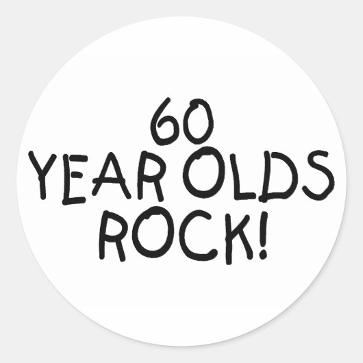 60歳オールドロック ラウンドシール (正面)