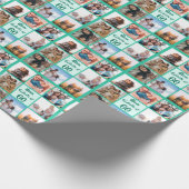 60歳カスタムの誕生日フォトコラージュで素敵な母 ラッピングペーパー (角)