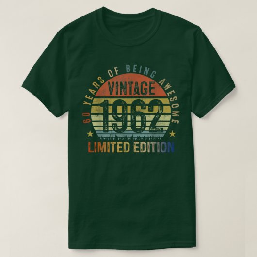 60歳ギフトヴィンテージ1962限定版60t tシャツ (デザイン正面)