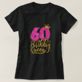 60歳ギフト60誕生日クイーンダイヤモンドクロウ Tシャツ (デザイン正面)