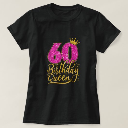 60歳ギフト60誕生日クイーンダイヤモンドクロウ Tシャツ (デザイン正面)
